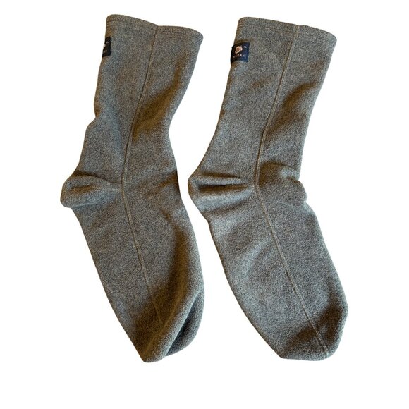 Acorn Fleece Socks Boot Liners Warm‎ Hunting Fishing Slippers Green Gray Size XL - Picture 4 of 8